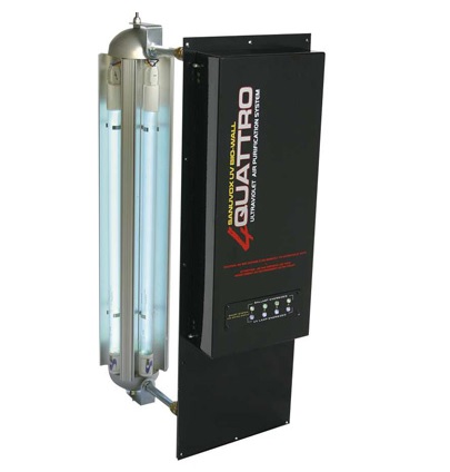 Quattro light commercial in duct uv air sterilization system