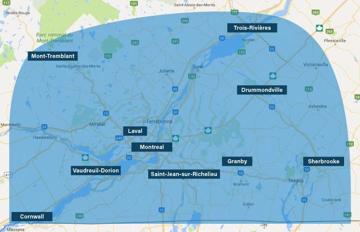 Mold Removal Montreal - service area